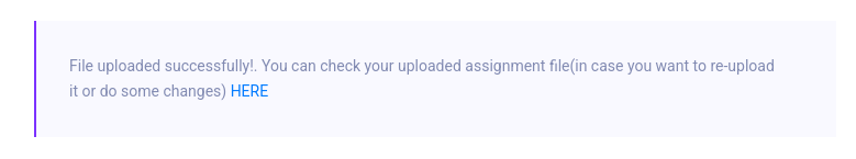 File upload success