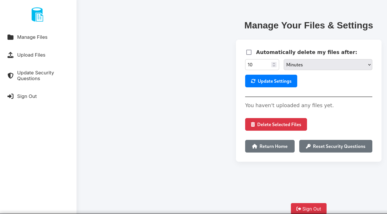Era Storage File Management Dashboard