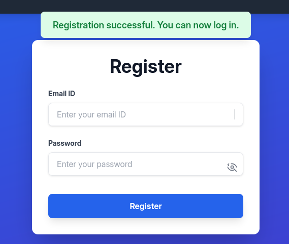 Successful Registration