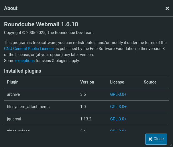 Roundcube Webmail 1.6.10