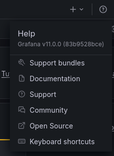 Grafana version