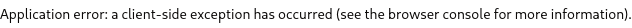 Client side exception