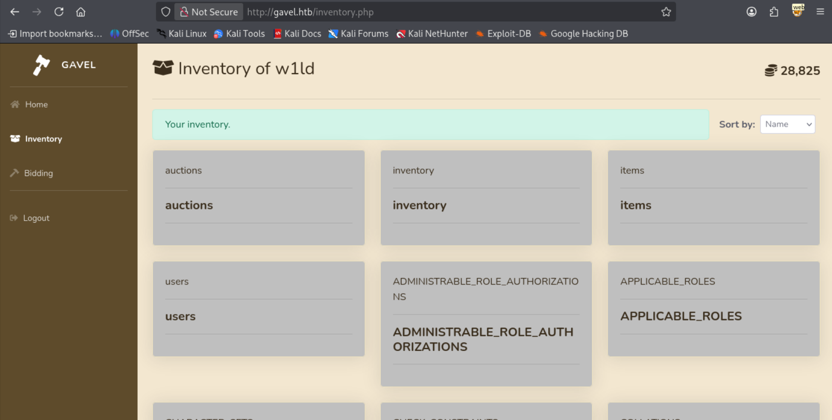 Gavel successful SQLi