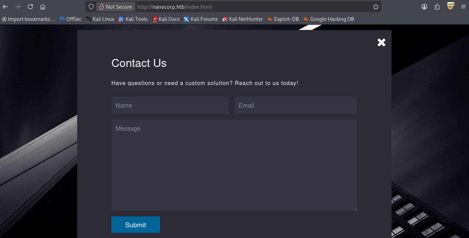 Contact form